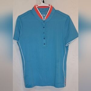 Nivo Women's Medium Blue Short Sleeve Golf Tennis Pickleball Shirt #30